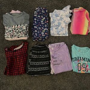 Lot of girls pajamas in size 10/12